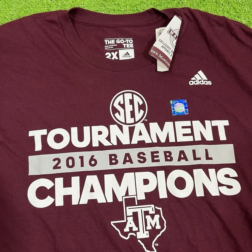 Texas A&M 2XL SEC champions shirt Aggie‎ baseball NWT Conference Champions Tee